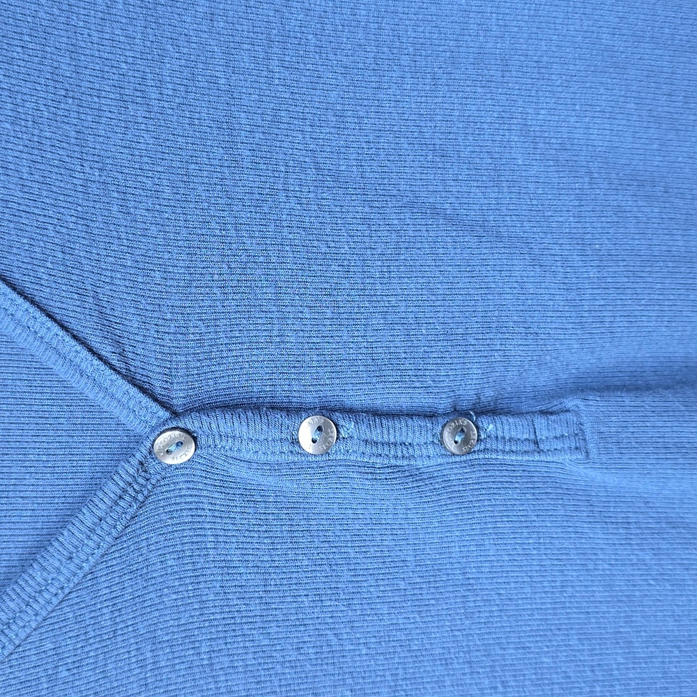 Victoria's Secret Modal Blue V-neck Crop Henley Small - Picture 3 of 6
